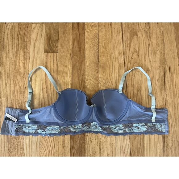 Adore Me Dusty Blue Longline Lacy Bra 34D - Picture 5 of 5